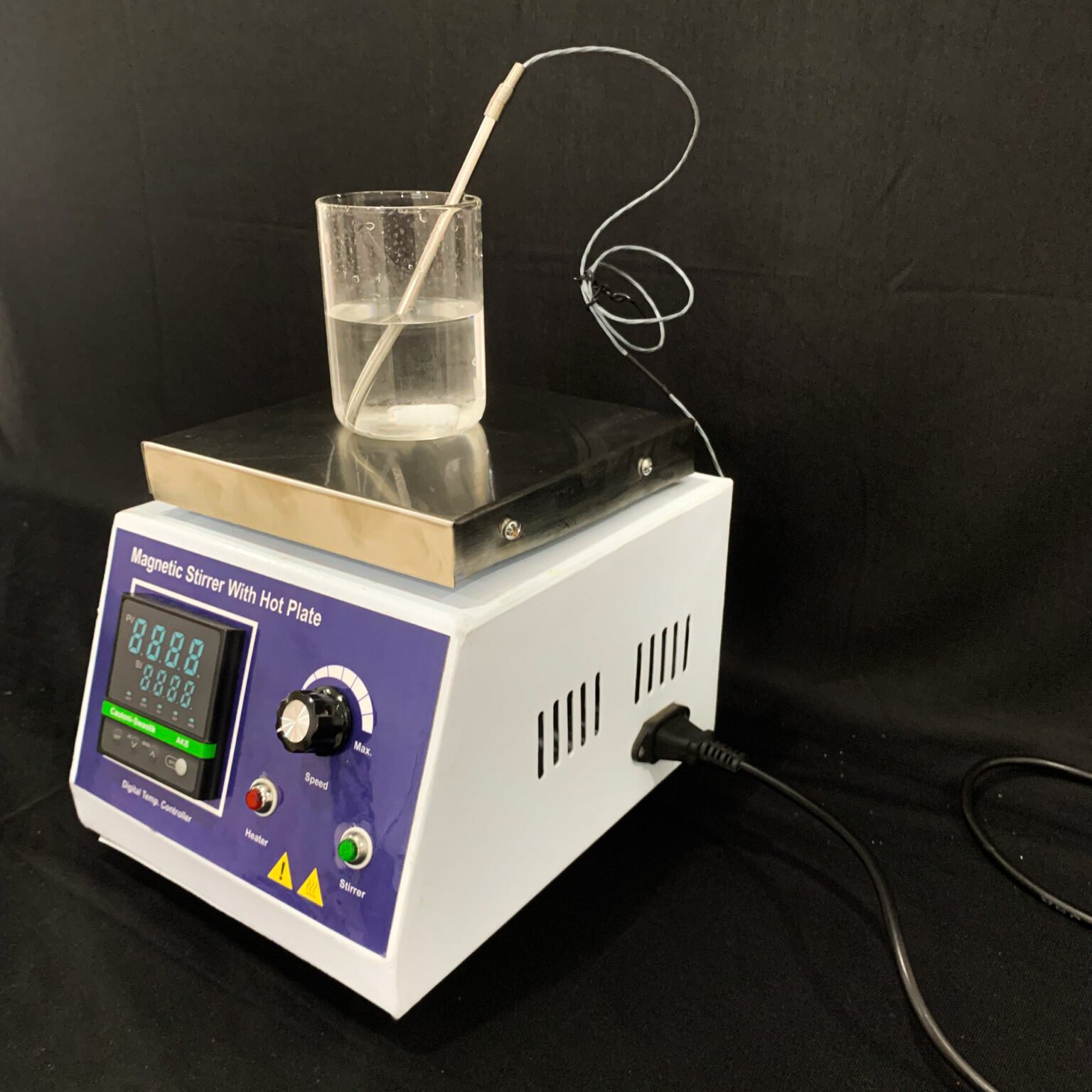 Agitateur Magnétique Chauffant Labo - Plateau Chauffant, Vitesse 2400 Tr/min, Température Constante, Sans Marque